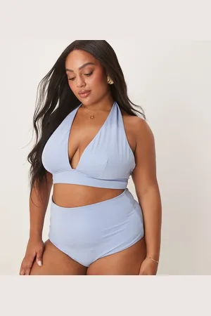 ASOS ASOS DESIGN Curve Maya mix and match sleek halter bikini top in