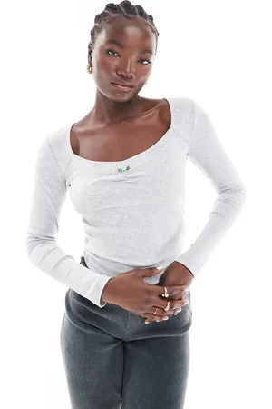 Cotton On Cotton On long sleeve square neck crop in