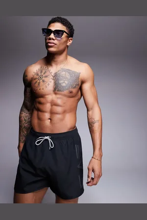 EA7 Armani verical side logo swim short in
