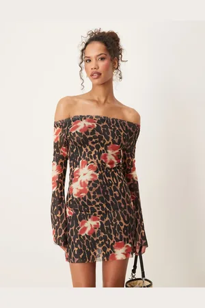 Wild Lovers Oasis mini beach dress in leopard floral