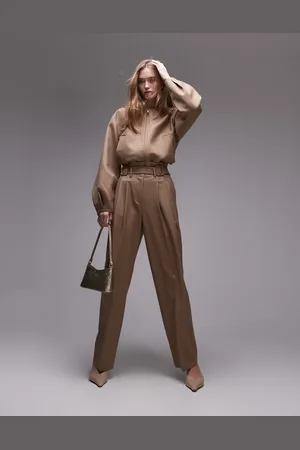 & OTHER STORIES & co-ord lux belted trousers in beige stripes