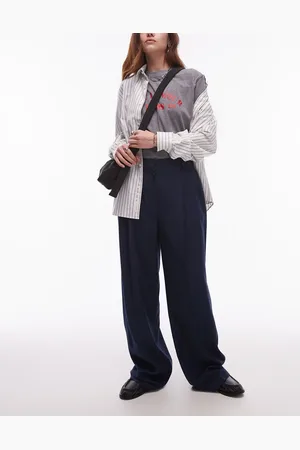 Topshop High rise balloon pleated tailored trouser in