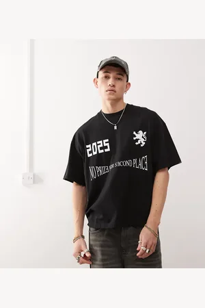 COLLUSION Boxy skater fit t-shirt with football print in