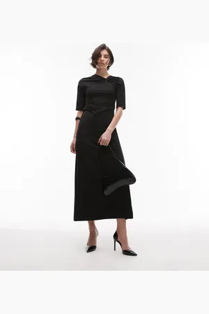 & OTHER STORIES & jersey long sleeve maxi dress with knotted detail in