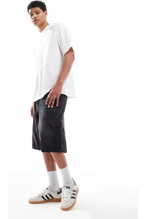 Bershka Denim cargo shorts in