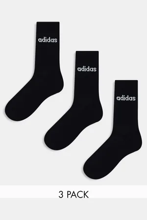 adidas 3-pack mid socks in black