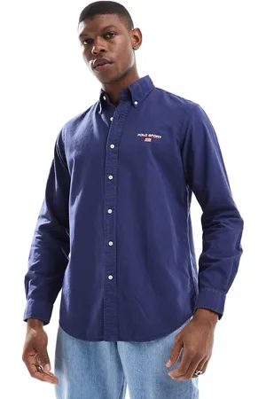 Ralph Lauren Sport capsule small logo garment dyed oxford shirt classic oversized fit in