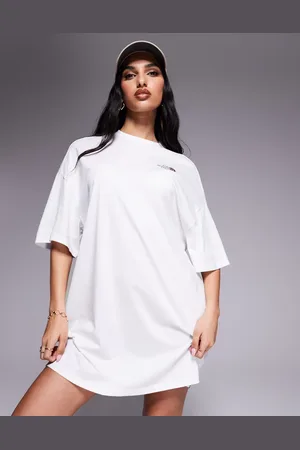 The North Face Essential logo t-shirt dress in white