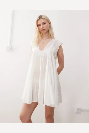 Weekday Sheer floaty chiffon mini dress in