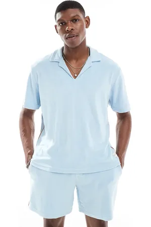 Paul Smith Paul Smith towelling beach shirt co-ord in light