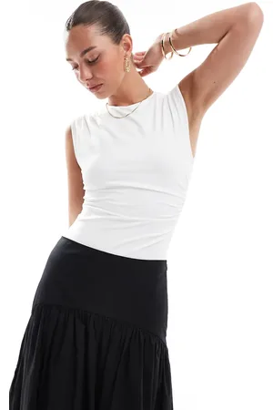 Stradivarius Ruched cap sleeve body in
