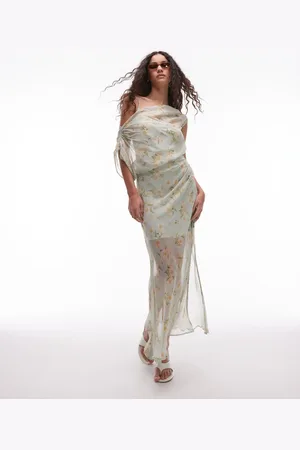 MANGO One should drape floral midi dress in pale