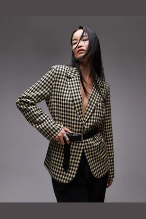 Topshop Bold check tailored blazer in
