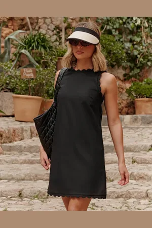 The Frolic Exclusive X Lyds Butler llubi scallop edge mini beach dress in