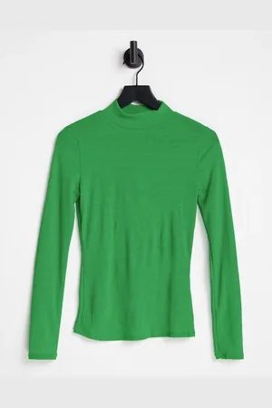 River Island Mesh long sleeve top in