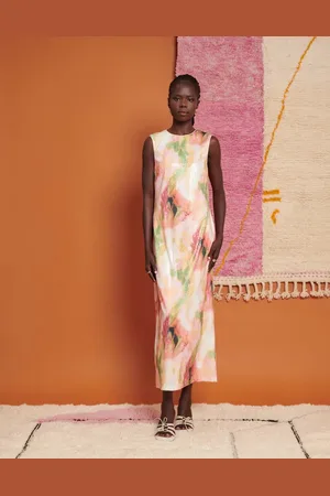 Ghospell Embellished midaxi dress in floral sequin