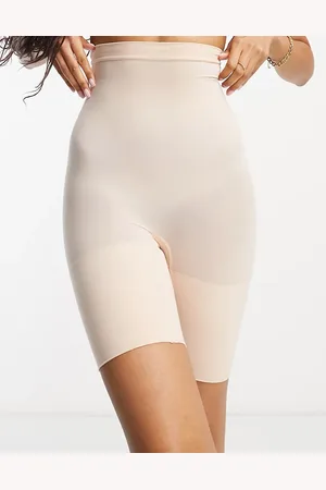 Spanx Everyday Seamless Shaping High-Waisted Mid-Thigh Short in beige