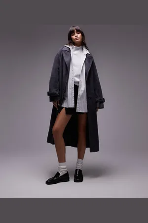 Topshop Chuck on coat in dark