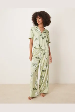 Abercrombie & Fitch Drawstring pyjama trousers in floral co-ord