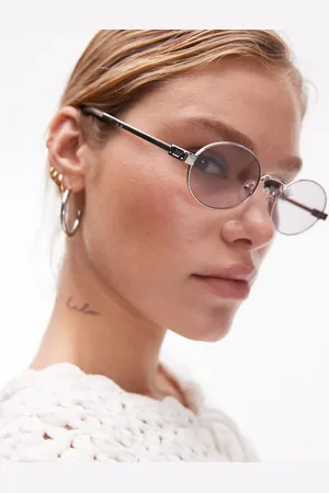 Le Specs Posedion deux round metal sunglasses in
