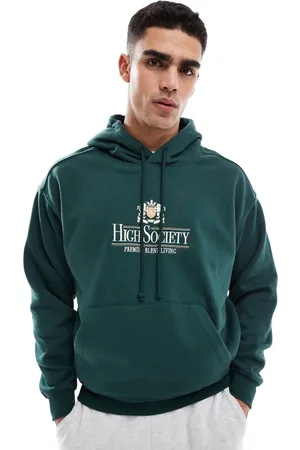 Cotton On Cotton On box fit hoodie with High Society in