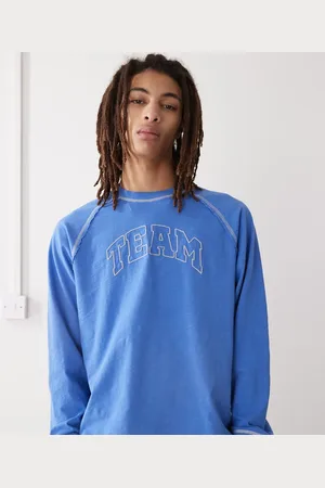 COLLUSION Long sleeve t-shirt with varisty print in