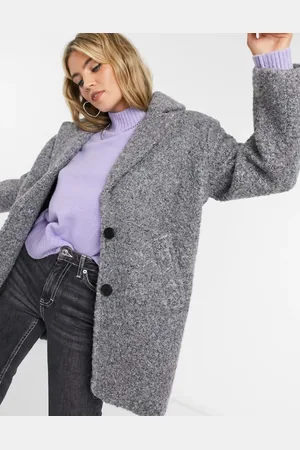 Bershka Boucle coat in