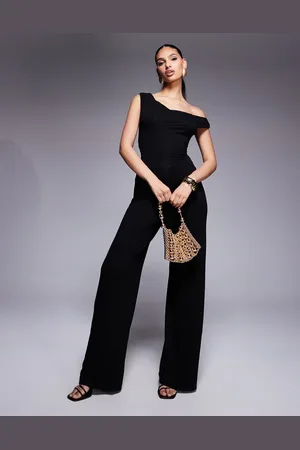 ASOS Fallen twist shoulder with lace up back jumpsuit in