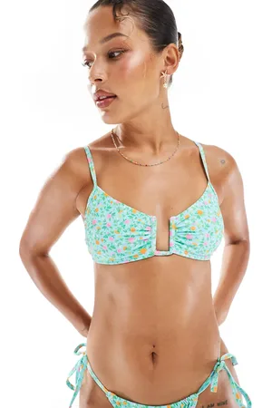 New Look Ditsy floral underwire bikini top in