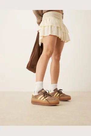 adidas Gazelle Bold platform trainers in and yellow