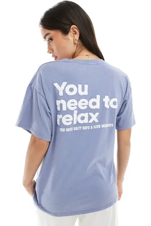 Pull&Bear Relax graphic tee in washed