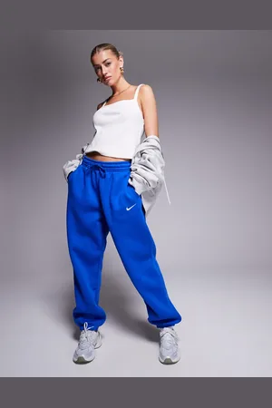 Nike Phoenix Fleece high waisted oversized joggers in royal