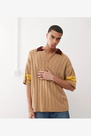 COLLUSION Knitted oversized shirt with collar