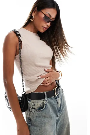River Island Grazer tank top in beige
