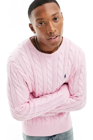 Ralph Lauren Driver icon logo cotton cable knit jumper in
