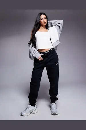 Nike Phoenix Fleece mid rise oversized joggers in