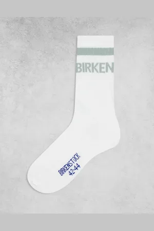 Birkenstock Unisex cotton crew stripe sock in /pure sage