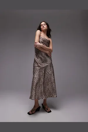 & OTHER STORIES & maxi cami slip dress with low back in leopard print