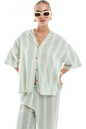 Billabong Sunny daze short sleeve beach shirt co-ord in island