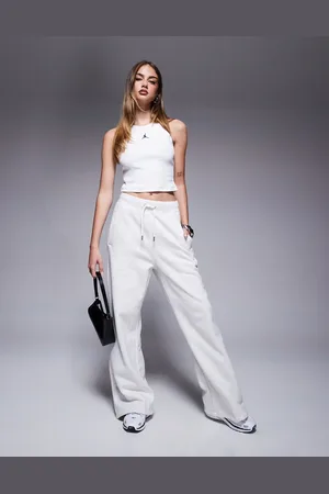Jordan Flight Fleece high waisted straight leg joggers in