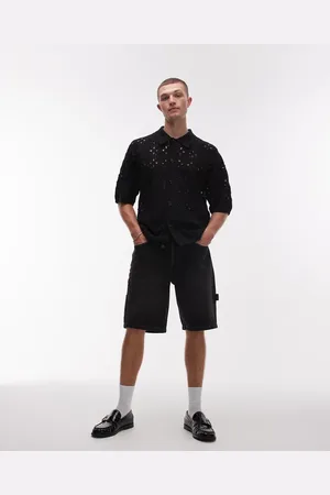 Topman Denim carpenter short in washed