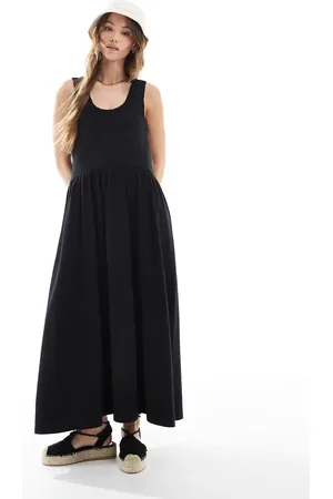 ASOS Ruched scoop smock midi dress in
