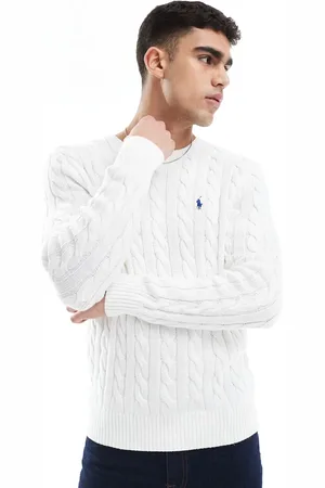 Ralph Lauren Driver icon logo cotton cable knit jumper in