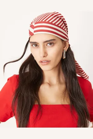 ASOS Medium headscarf in red stripe print