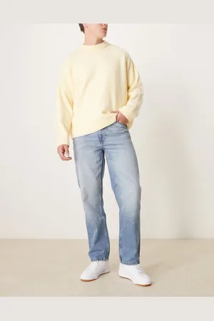 ASOS Straight fit jeans in mid wash with tint