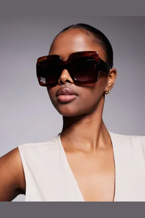 Kaiia Exclusive oversized chunky square sunglasses in