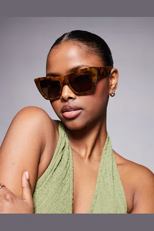 Kaiia Exclusive oversized cat eye sunglasses in tort