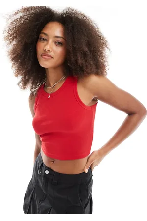 JJXX Fallon ribbed cropped vest in