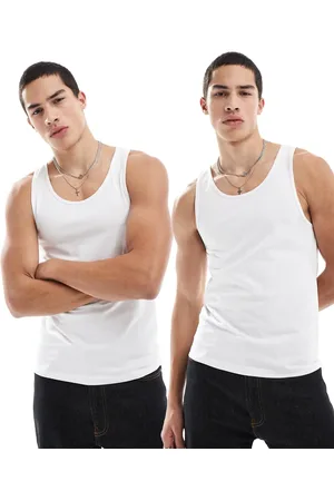 ASOS 2 pack muscle fit vest in