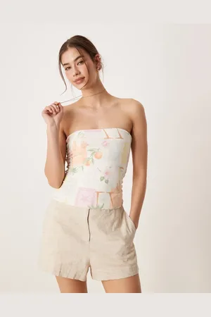 Hollister Reversible foldover tube top in fruit print